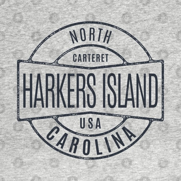 Harkers Island, NC Summertime Vacationing Vintage Badge by Contentarama